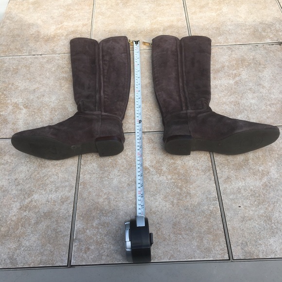 Tory Burch Irene brown tall suede boots 6 - Picture 8 of 12